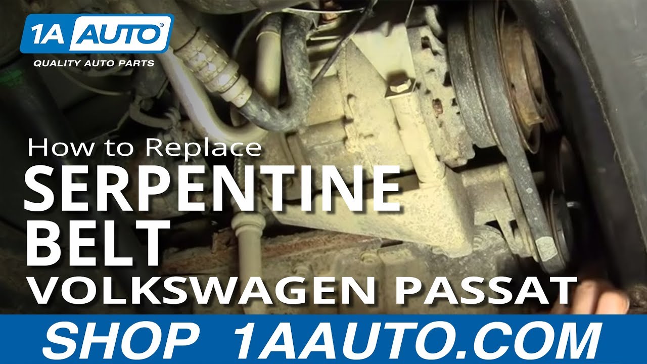 How To Install Replace Alternator Power Steering Engine Belt Volkswagen ...