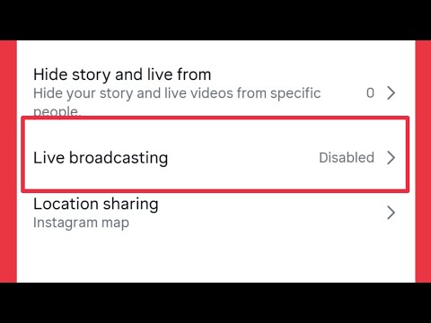 Live broadcasting Disabled | Instagram Live Broadcasting Problem