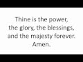 Thine is the Power - English