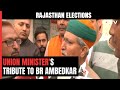 Rajasthan Elections Voting Today: Ahead Of Constitution Day, Union Ministers Tribute To BR Ambedkar