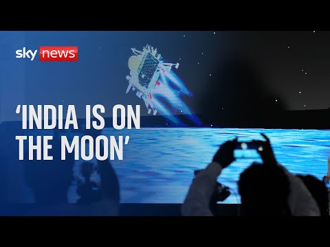 Indian spacecraft lands on the moon 🚀