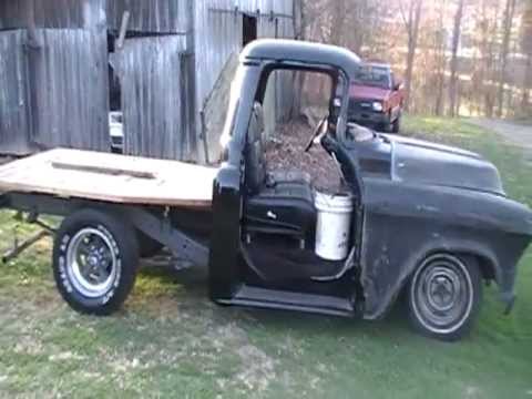 57 chevy truck s10 frame flowmaster - YouTube