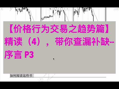 【价格行为交易之趋势篇】精读(4),带你查漏补缺--序言 P3