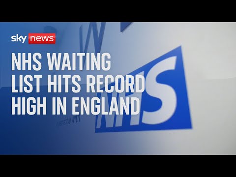 NHS data: Waiting list hits record high of 7.6 million in England