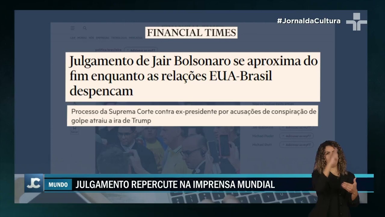 Julgamento de Bolsonaro por tentativa de golpe é destaque na mídia internacional