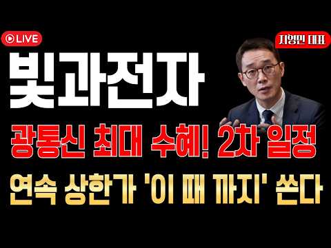 [빛과전자 주가전망] 광통신 최대 수혜! 2차 일정 연속 상한가 '이 때까지' 쏜다