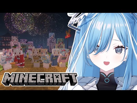 〖 Minecraft 〗屋台見ながら花火大会の振り返り✧*｡〖  透乃おと / Varium 〗