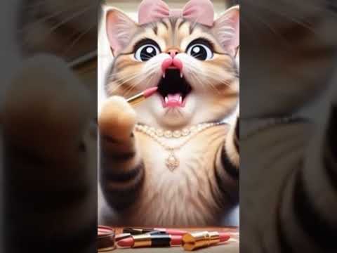 Have you ever seen a cat put on makeup like a star? 💄🐱✨ #wildtv #cat #funny #cute