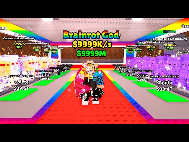 DESBLOQUEEI a NOVA BASE RAINBOW usando os BRAINROTS MAIS RAROS do JOGO! 🌈🧠