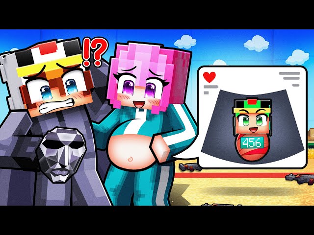 Ma FANGIRL est Enceinte au Squid Game sur Minecraft !