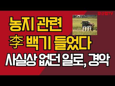 농지 관련 李 <strong>백기</strong> 들었다/사실상 없던 일로, 경악/강신업 TV