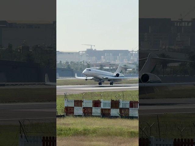 富邦集團私人飛機 Bombardier Global 7500 N699FB Landing RCKH 2024.11.29 - Joe