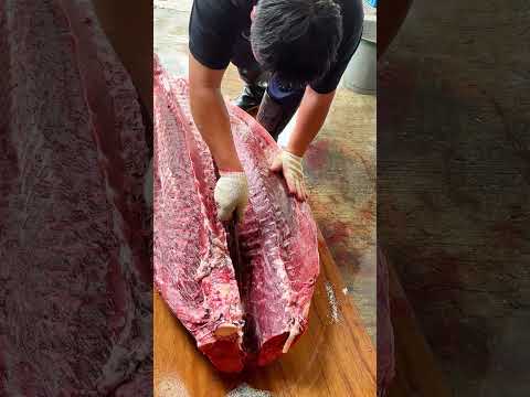 黑鮪魚驚人速度的切割手法，讓你一看就上癮！#bluefinmagic #cuttingskills #sharpknife #satisfyingvideo