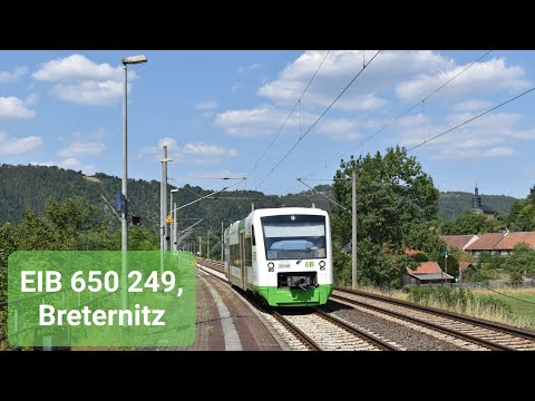 4K | EIB 650 249 komt aan in Breternitz als RB 32 naar Saalfeld(Saale)!