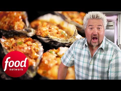 Guy Fieri Has A Cultural Experience With These Grilled Stuffed Oysters | Diners, Drive-Ins & Dives