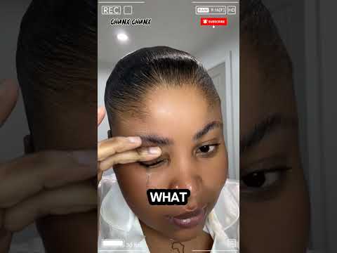 This girl accidentally put mascara in her eyes❗😱#short #shortvideo