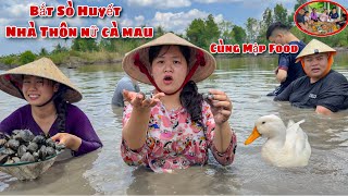 Đi Xuống Nhà Thôn Nữ Cà Mau Lội Vuôn Bắt Cua Biển Sò Huyết Ba Khía Cùng Mập Food Ăn Đại Tiệc Hải Sản