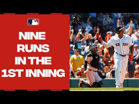 Red Sox score NINE RUNS in 1st inning vs. Yankees video clip