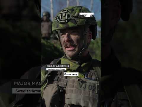 Sweden join NATO forces on Baltic border
