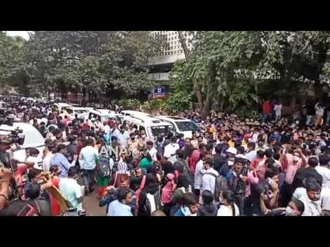 Actor Puneeth Rajkumar’s fans in large number gather outside hospital in Bengaluru Actor Puneeth Rajkumar’s fans in large number gather outside hospital in Bengaluru