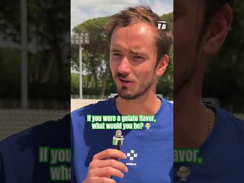 Would you try Medvedev’s gelato flavor? 🌶️🍨 #tennis #rome