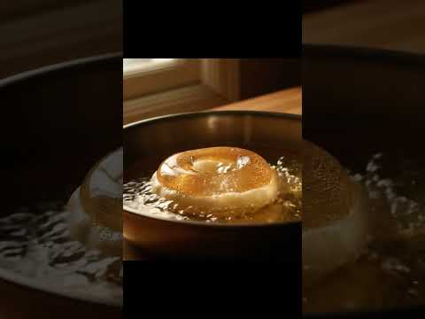 【ASMR】ガラスのドーナツを揚げる音、聞いて。#Shorts #ASMR #satisfying #glass #donut #cooking #CGI #音フェチ #ガラス #調理
