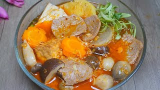 BÚN HUẾ CHAY - món chay ngon Cách nấu BÚN BÒ HUẾ CHAY thơm ngon đậm đà - Tú Lê Miền Tây