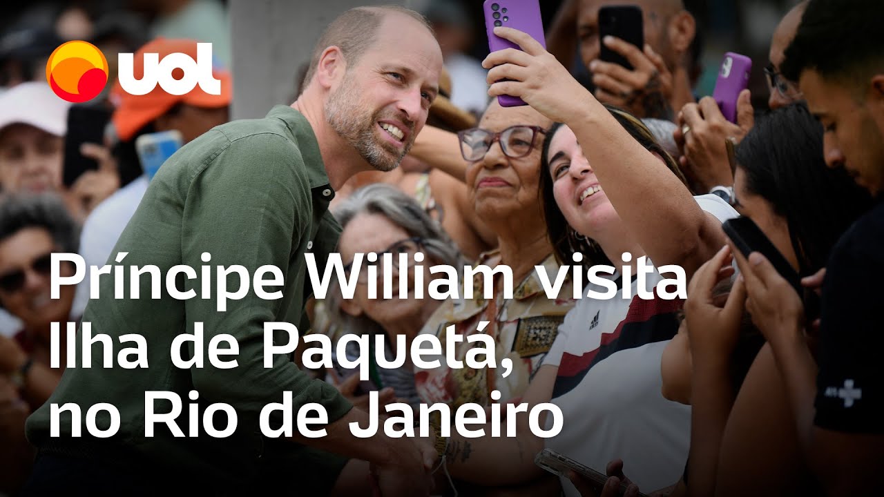 Príncipe William visita Ilha de Paquetá no Rio de Janeiro antes de ir para COP 30
