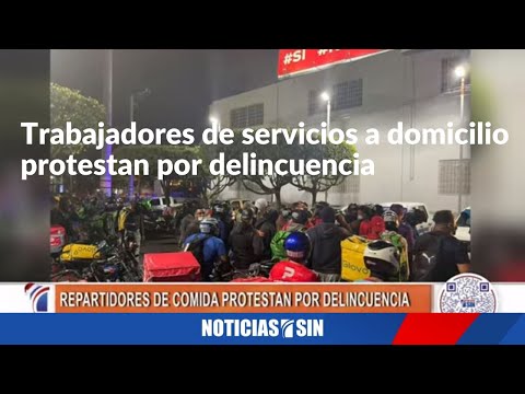 Trabajadores de servicios a domicilio protestan por delincuencia