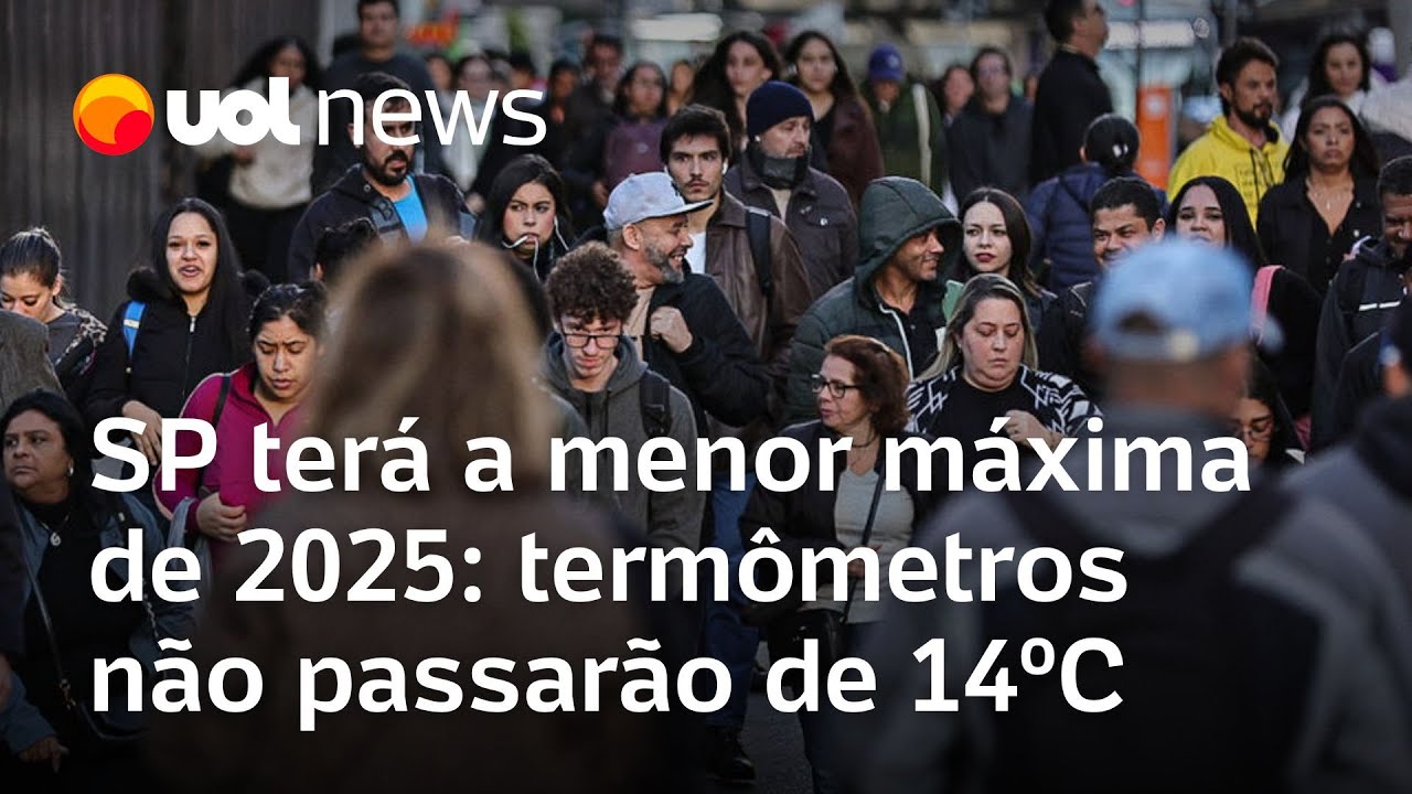 Onda de frio em SP capital paulista terá a menor máxima de 2025