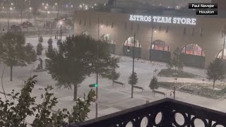 Houston, Lousiana receiving even more snow than San Antonio