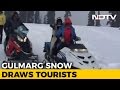 Covered In Thick Snow, Kashmir's Winter Wonderland Gulmarg Attracting Tourists