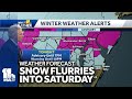 Snow showers to continue into Saturday