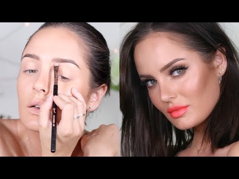 Playing with New Makeup! Coral Lip! Chatty GRWM | Chloe Morello