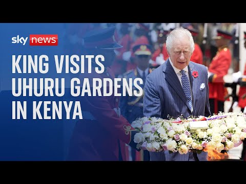 King visits Uhuru gardens in Kenya