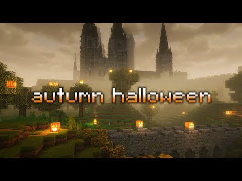 rest… a haunted autumn | Minecraft halloween ambience 🍂🎃