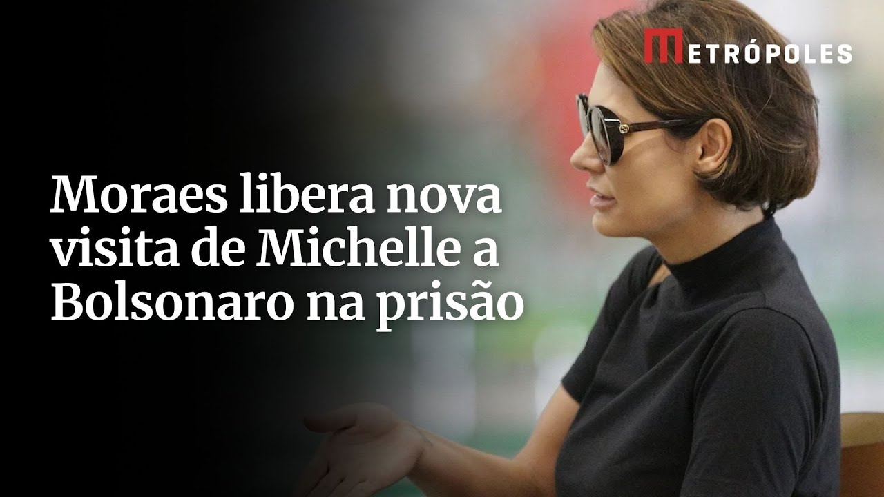 Moraes autoriza nova visita de Michelle a Bolsonaro na prisão
