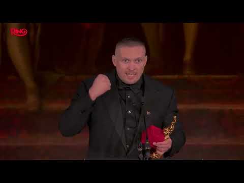 Oleksandr Usyk Thanks “Greedy Belly” Tyson Fury During Acceptance Speech | THE RING AWARDS