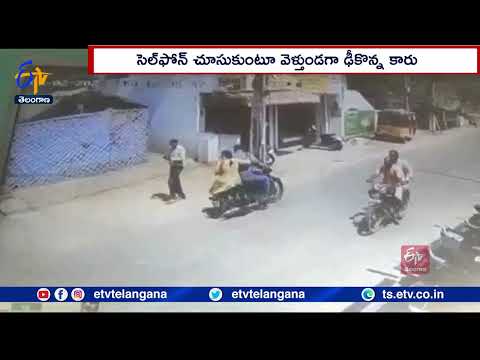 CCTV footage: Two injured as car rams into pedestrians in Hyderabad, shocking visuals
