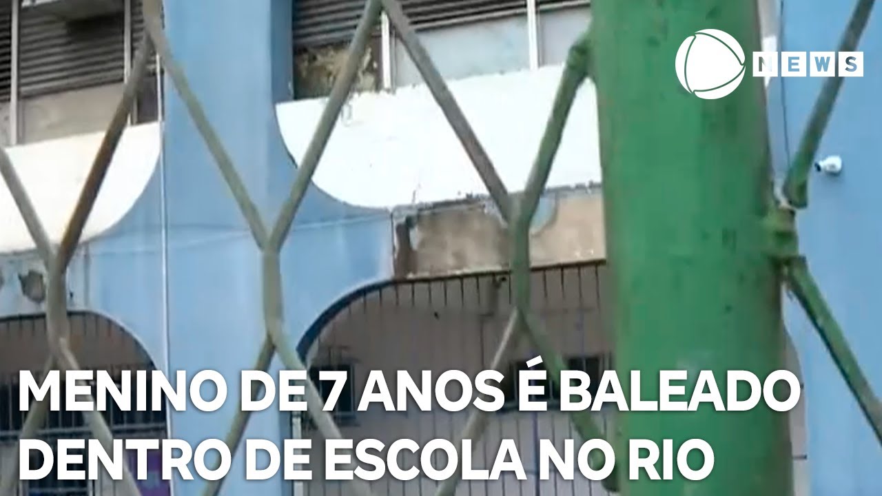 Menino de 7 anos é baleado dentro de escola no Rio