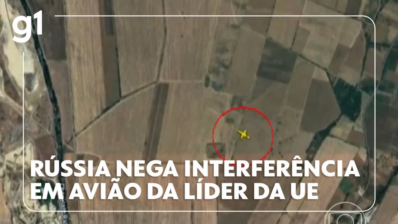 Rússia nega interferência em GPS da aeronave que levava Ursula von der Leyen