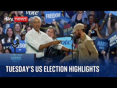 Tuesday's US election campaign highlights