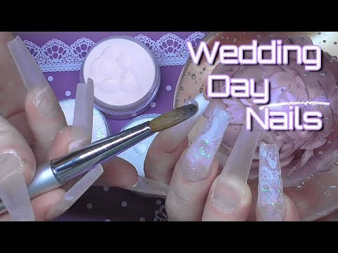 Aura Wedding Day Inspired Acrylic Nails | Correcting Mistakes! | ABSOLUTE NAILS
