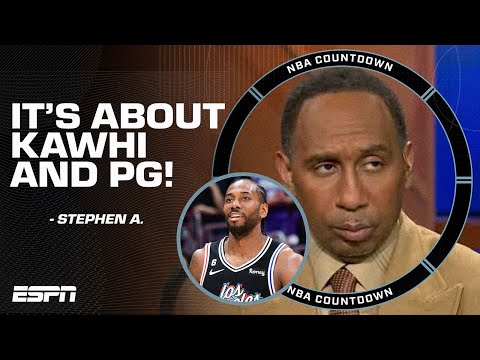 It's about Kawhi Leonard & Paul George! - Stephen A. reacts to LA's loss to Kings | NBA Countdown video clip