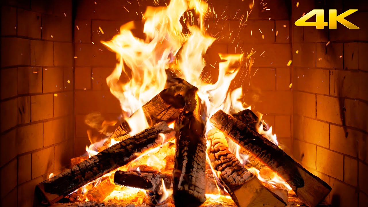🔥 Ultimate 4K Fireplace (NO MUSIC) with Tranquil Fire Sounds and Evening Warmth for Mindfulness