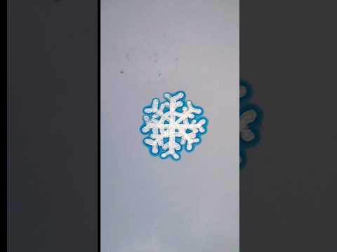 How to Draw Snowflakes in 40 sec? #shorts #snowflakes #drawing