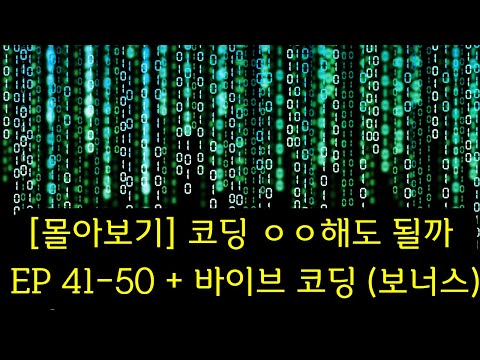 [몰아보기] 코딩 ㅇㅇ해도 될까 EP 41부터 EP 50까지 + 바이브 코딩 보너스 영상!