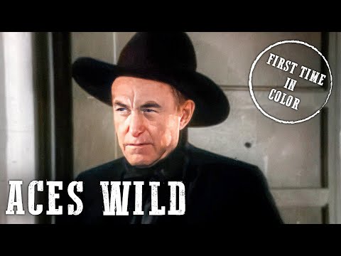 Aces Wild | Harry Carey | 4K | Western | Colorized