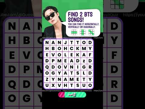 Can you find 2 BTS songs in this puzzle? | BTS Quiz: Day 13