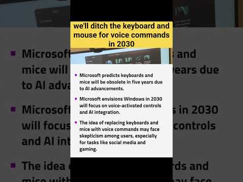 we'll ditch the keyboard and mouse for voice commands in 2030 #microsoft #gaming #shorts